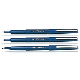 PILOT Fineliner Set of 3 Extra Fine Tip Pens 0.4mm Line Blue