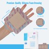 ZD Silicone Foam Dressing with Border Adhesive 4"x4" Waterproof Wound