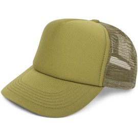 stylebreaker 04023007 5 Panel Mesh Trucker Baseball Cap Adjustable Unisex - olive