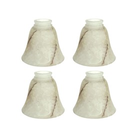 Aspen Creative 23108-4 Transitional Style Replacement Alabaster Glass Shade with Hand Painted Veins, 2-1/8" Fitter Size, 4-3/4" high x 5-3/8" diameter, 4 Pack
