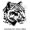 Large 210mm 'Snow Leopard' Permanent Sticker Decal for Cars/Windows/Bins/Walls etc