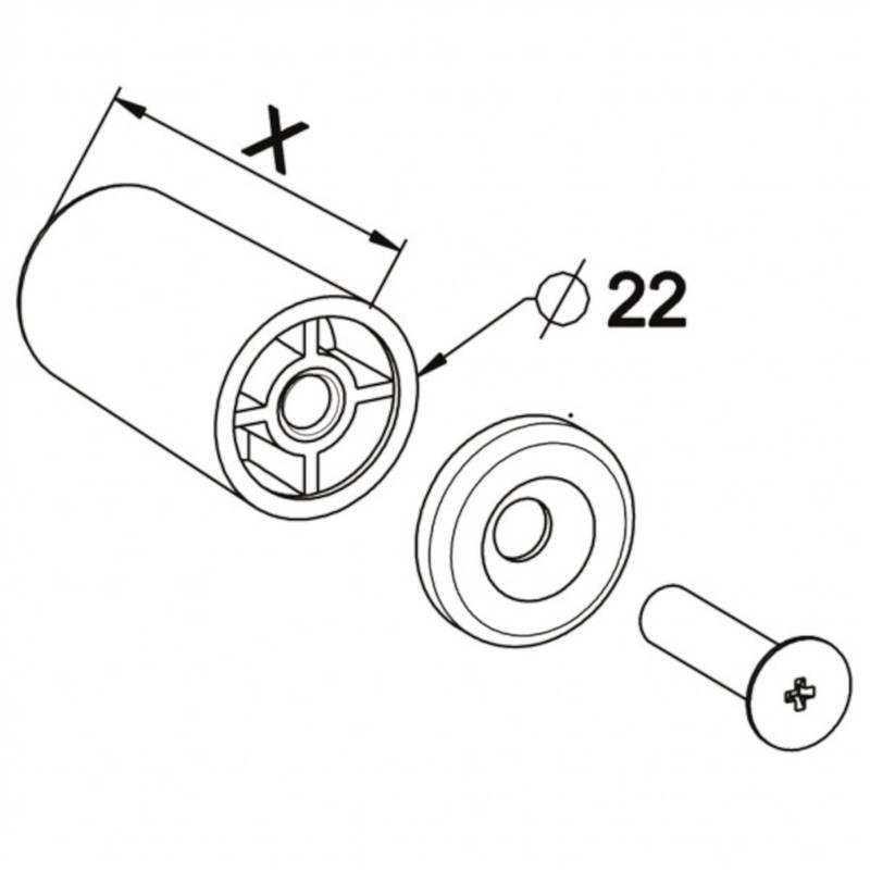 cyclingcolors 2x Round Roller Shutter End Stoppers 15 mm Diameter