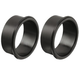 cyclingcolors 2 x Ventilation Rings Caravan Camper Round Plastic Ventilation Grille Ventilation Air Rosette with Cover Edge for Inleting, Diameter 29 mm, Black