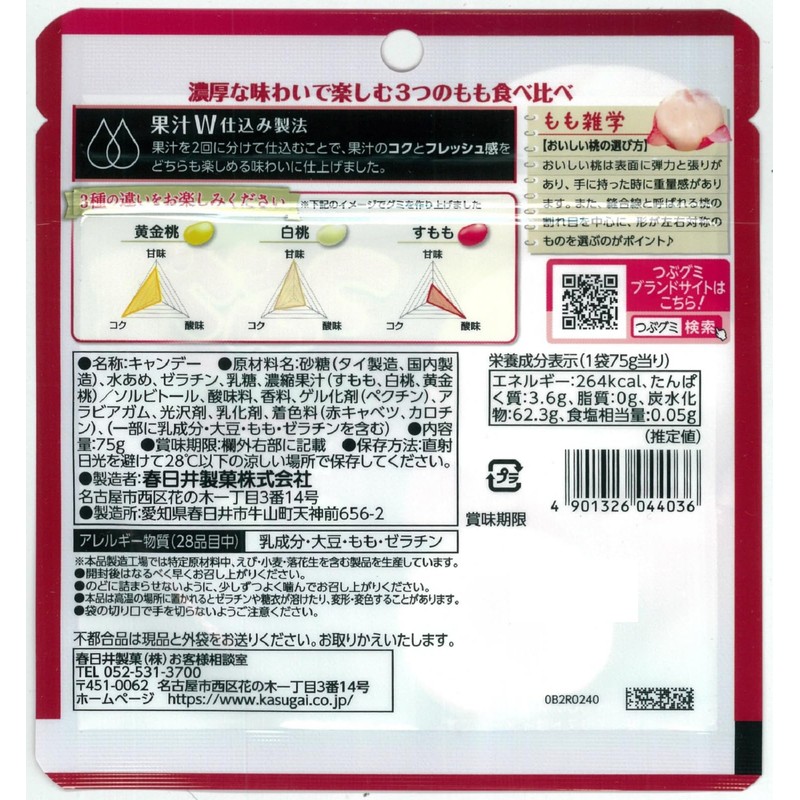 Kasugai Seika Tsuzu Gummy Premium Thick Thigh 2.6 oz (75