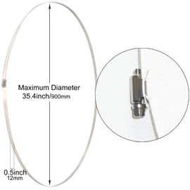 TEXNINC 2 PCS 35.4-Inch/900mm Extra Large Hose Clamps Stainless Steel Heavy Duty, Pipe Clamp Metal Clamps Adjustable Worm Gear Hose Clamps for Pipes, Tubes, Agricultural & Industrial Use