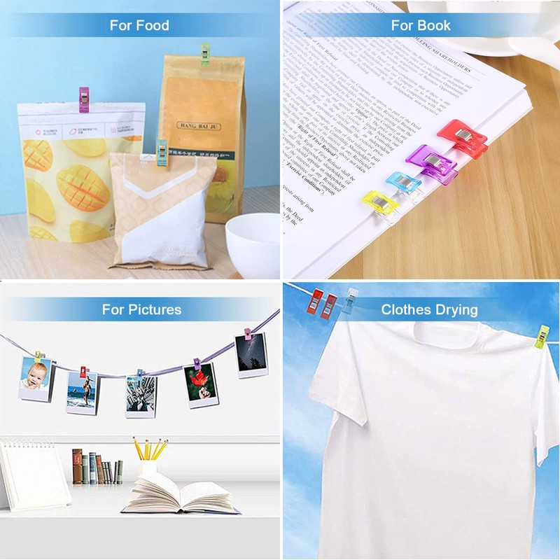 GWHOLE Pack of 60 Sewing Clips for Quilting Binding Crafting