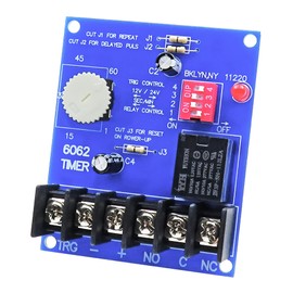 6062 Multi-Function Timer (Compatible with Altronix Systems) – 12/24VDC Selectable, 1 Sec to 60 Min Adjustable Timing for Access Control and Timed Operations