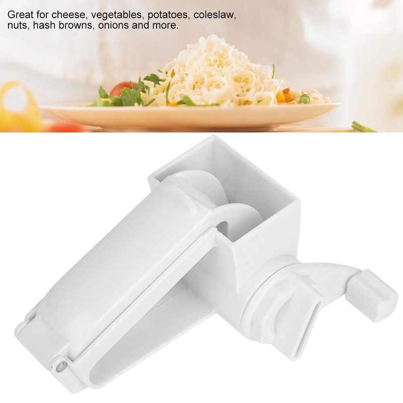Rotary Cheese Grater, Stainless Steel, Manual Speed, All-purpose Slicer, Nut