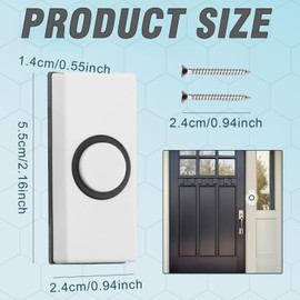 Chtaoxin Wired Bell Push,for Home Doorbell System,Surface Mount, White Plastic, Simple Bell Switch,Suitable for Home Entrance, Garage Entrance, Hotel Entrance