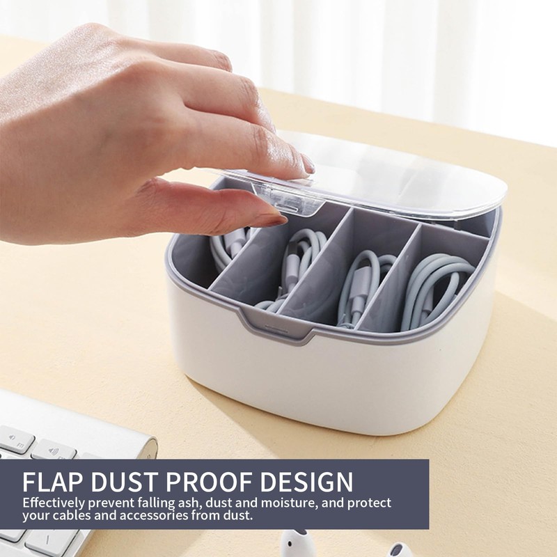 Cable Storage Box, Cable Box Organiser, Charging Cable Organiser Box