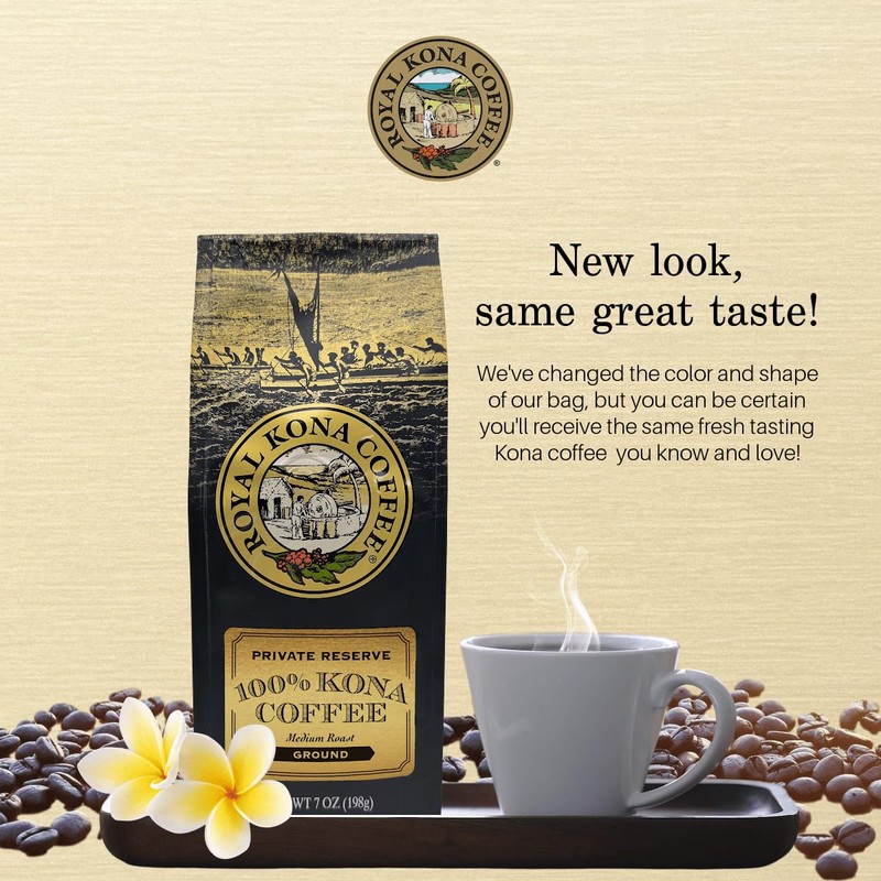 ROYAL KONA COFFEE Ground - 100% Hawaiian Kona Coffee, Private
