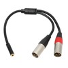 Dual XLR Male to 3.5mm Female Stereo Cable, Professional Balanced