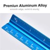 FUTGLOBAL Set of 3 Aluminum Engineering Scale Metal Ruler Set,