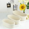 3-Pack Woven Storage Baskets, Cotton Rope Baskets, Oval Small Storage