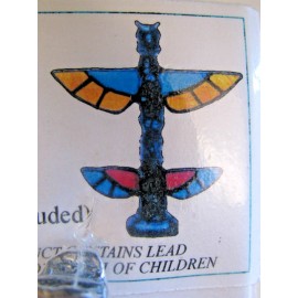 Outcast Castings Cast Metal Totem Pole / add Stained Glass Wings Outkast Castings