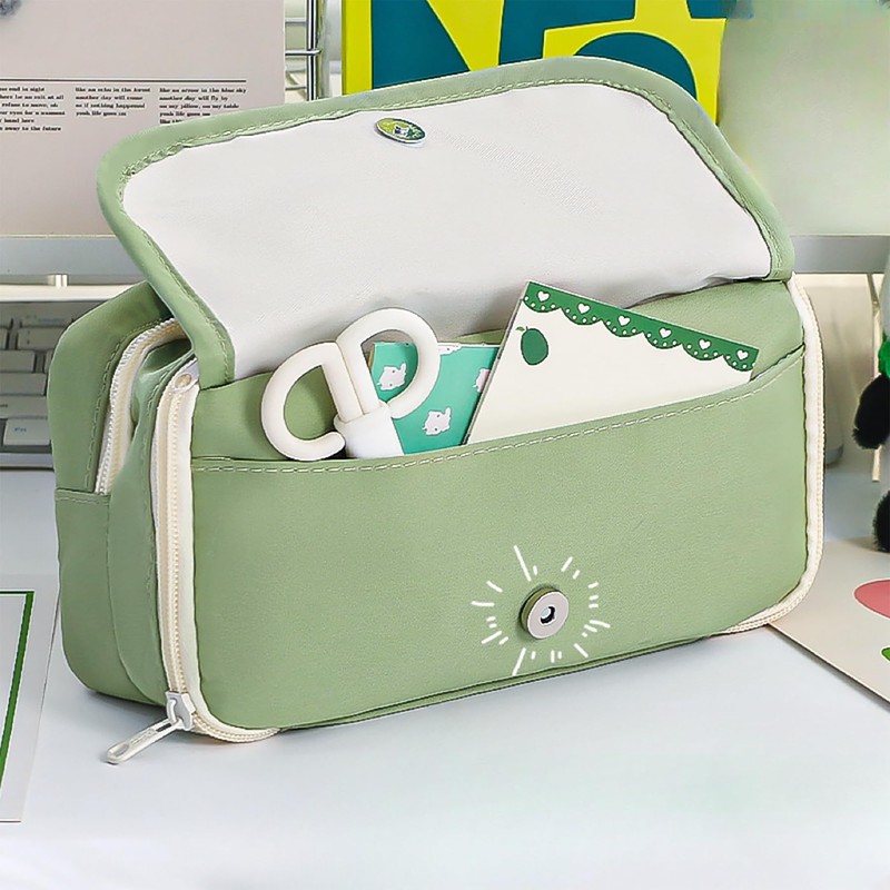 Pen Case, Large Capacity, Pencil Case, Stylish, Pen Holder, Simple,