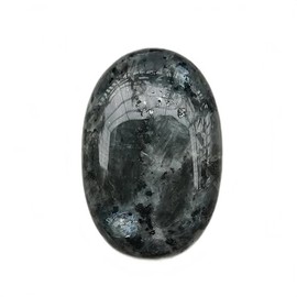 Sunshcat Natural Black Labradorite Oval Shaped Palm Crystal and Healing Spa Energy Massage Stone,Crystal Chakra Body Care Stone