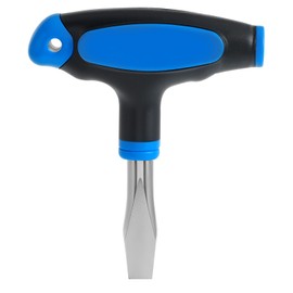 Mabor T Handle Flat Head Screwdriver T-Type Screw Driver Kit Ergonomic Short Flathead Screwdrivers Assembly Tools with Plastic Handle for Slotted Screw, 10mm