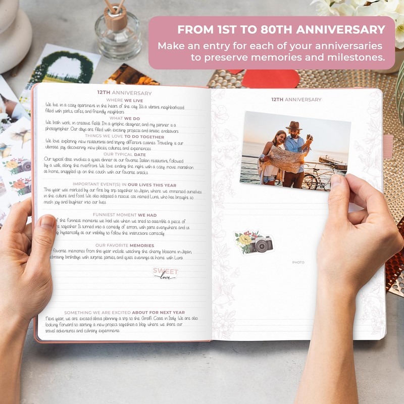 Clever Fox Anniversary Journal – Couple Memory Book & Photo