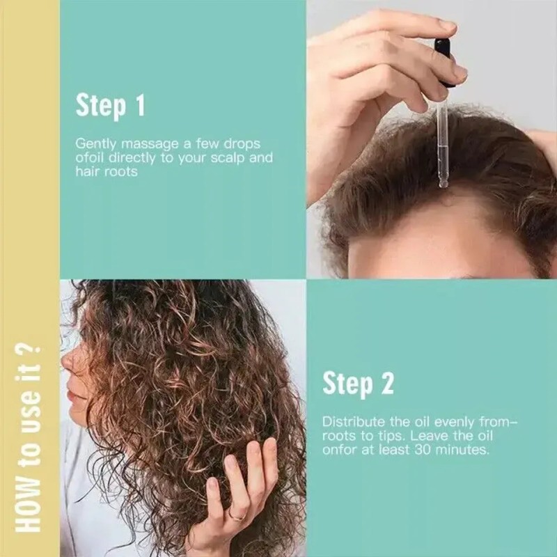 60ml*3 Aceite Vegano Natural Para El Crecimiento Del Cabello