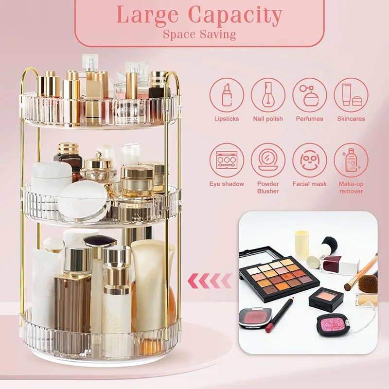 2/3layer bedroom bathroom countertop storage box dressing table storage rack