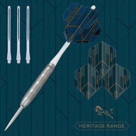 Unicorn Heritage Striker Dartpfeile mit Stahlspitze, Silber, 25 g