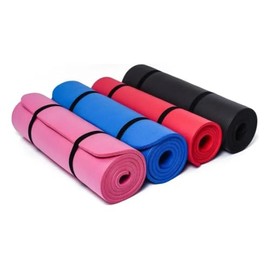 Tapete para Yoga Negro de 10 mm | Acolchonable y Antideslizante | Material Ecológico NBR | Ideal para Yoga, Pilates, Gimnasio y Ejercicio en Casa