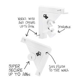 Under the Roof Decorating 5-100200 20 lbs Place&Push Canvas Hangers , White