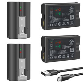 4-Pack 6040mAh V4 for Ring Battery, Compatible with Ring-Doorbell-Camera 2/3/4/3plus, Stick Up Camera (2nd and 3rd Gen), for Spotlight Cam and Peephole Cam, Upgrade Rechargeable 3.65V 6040mAh Battery