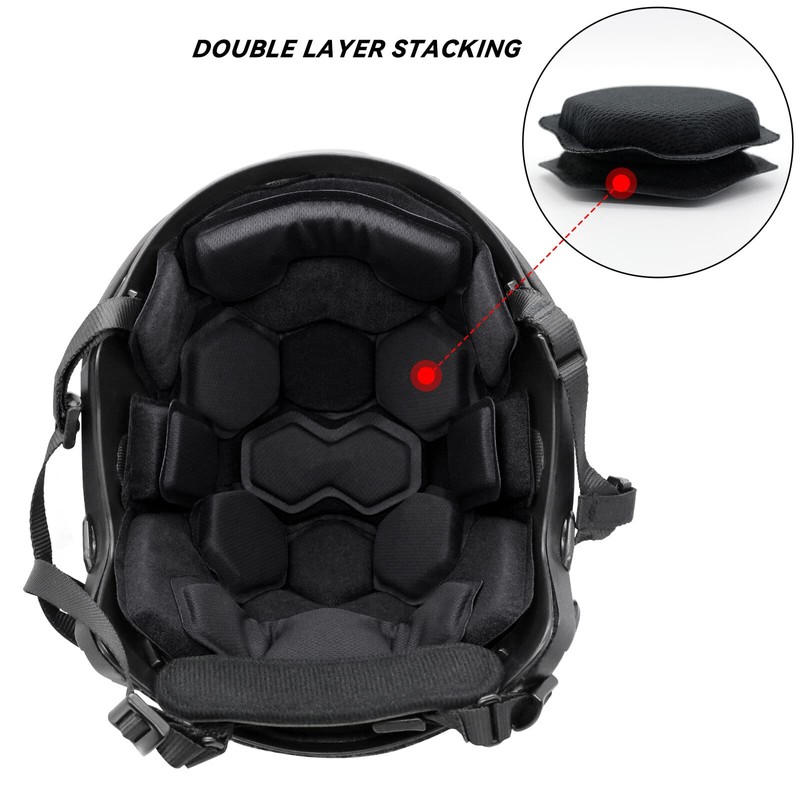 Tactical Airsoft Helmet Padding,Helmet Replacement Memory Foam Padding Kits Set,Protective