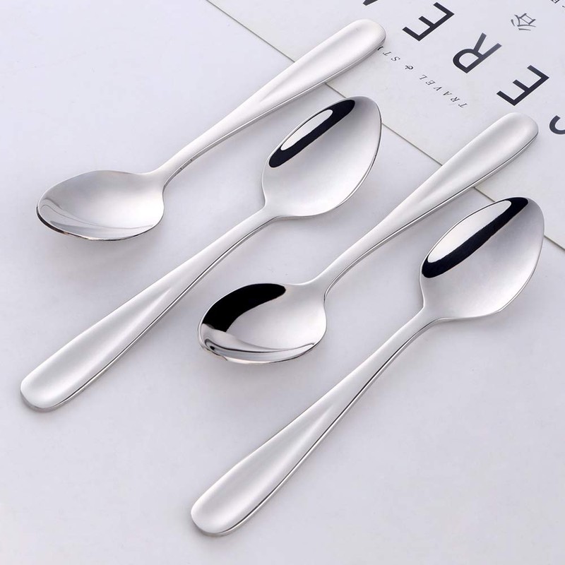 SBOMHS Espresso Spoon Small 14 cm Coffee Spoon Set Silver