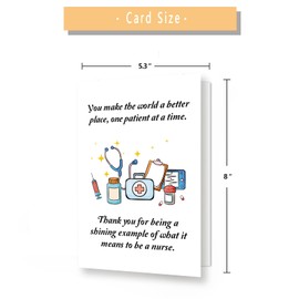 gerdiny Great Nurse Thank You Card, Funny Appreciations Gifts for Women Men, Registered Nurse Gifts, Nurse Day Cards