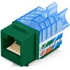 Everest 45° Angled RJ45 Cat5e Keystone Jacks 50-Pack in Green