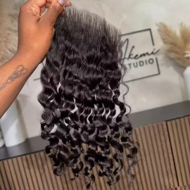 Burmese Curly 13X4 Lace Frontal 13*6 Middle Part Small Knots Raw Brazilian Remy Hair 5*5 4*4 2*6 swiss Lace Closurecolor: Burmese curly, stretched length: 20inches, toupee size: 13*4