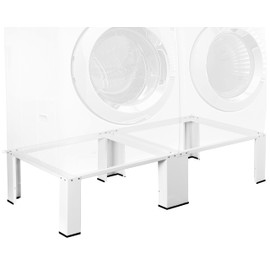 Life Finds Universal Laundry Dual Pedestal for Washer and Dryer Set, Washing Machine Stand, Dryer Base, White, LF-WDP01