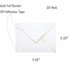 A7 Envelopes - V Flap Foil Border Luxury Mailing Envelopes