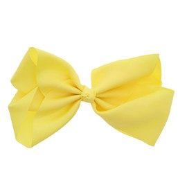 8 Inch Grosgrain Bow for Women and Girls-Pale Yellow