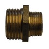 3/4 x 1/2" Brass Hexagon Reducing Nipple - Pack of