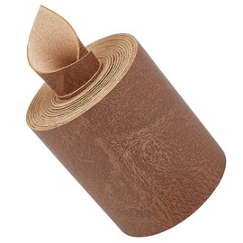 GORGECRAFT 2.8" Wide Camel Leather Strap Matte Faux Grain Buffalo Leather Belt Strip 79" Long Single Sided Flat Pu Imitation Leather Cord 1.2mm Thick Leather Supplies for Craft Wallets Baseball Gloves