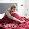 MOONLIGHT20015 Fleece Blanket Throws for Sofas - 400 GSM Burgundy