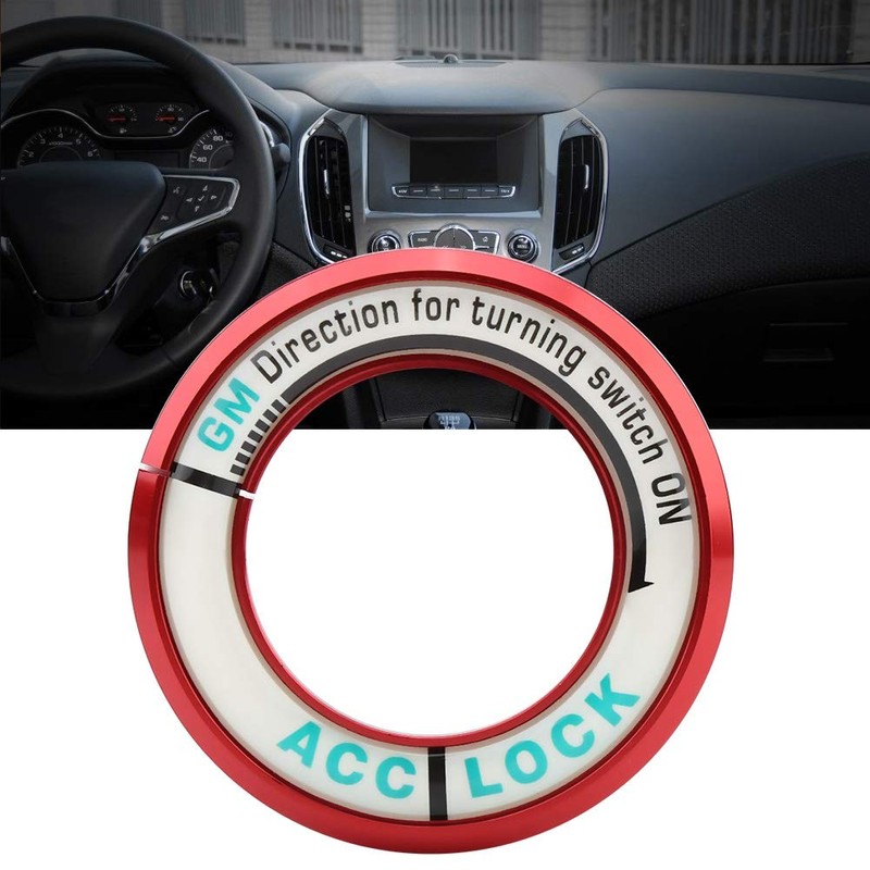 KIMISS Car Luminous Ignition Switch Ring Key Hole Cover Trim