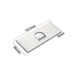 2Pcs 6inch Stainless Steel Faucet Plate,Faucet Base Plate Hole Cover,Faucet Base Plate for Kitchen & Bathroom Sliver