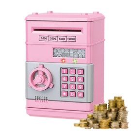 Kids Bank | Large Cartoon Automatic Cash Machine - Money Safe for Kids, Automatic Money Rolling Secure Bank for Cultivates Good Savings Habits, Money Saving
