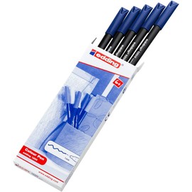 edding 1200 colour pen fine - steel blue - 10 pens - round tip 1 mm - felt-tip pen for drawing and writing - for school or mandala