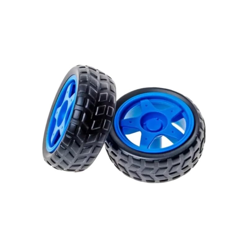 Motorreductor con Llanta Azul 48:1 Motor Reductor de 5V Kit