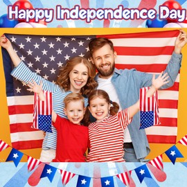 Chivertion 48 Pcs Patriotic Plastic Gift Bags Bulk American Flag Veterans Day Red White and Blue Party Favors Bags for Labor Day Party Decoration