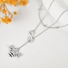 YFN Women's Bee Necklace, 925 Silver, Bee Pendant, Accessories, Goods,