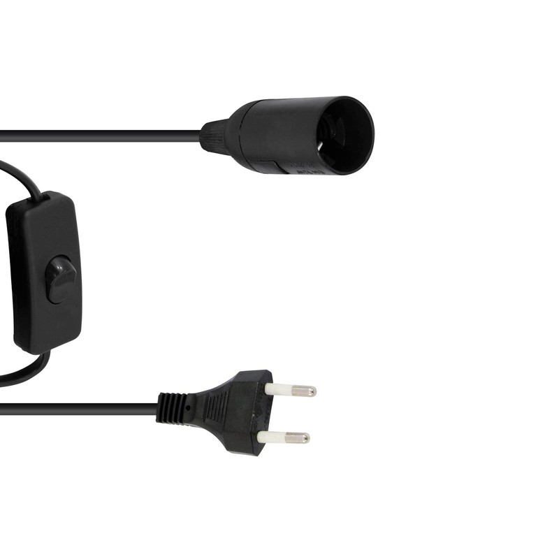 E14 lampholder w.power cable,plug,switch