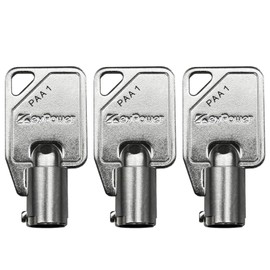 (3) KeyPower PAA1 - PAA25 Tubular Keys for Vending Machine Lock, Ace Chicago Key, Pre Cut to Your Key Code (PAA4)
