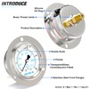 MEANLIN MEASURE 0~10Psi Liquid Filled Pressure Gauge Front Flange Panel